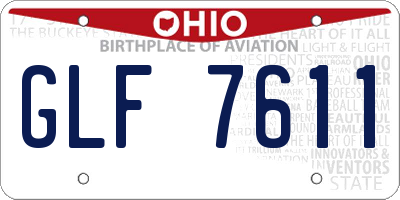 OH license plate GLF7611