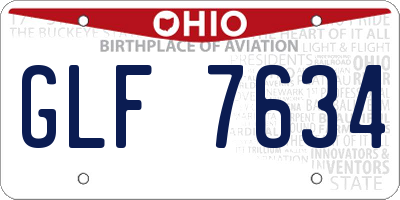 OH license plate GLF7634