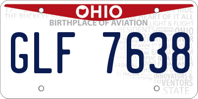 OH license plate GLF7638