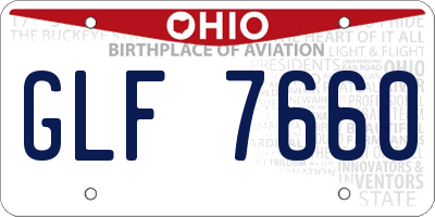 OH license plate GLF7660