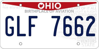 OH license plate GLF7662