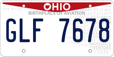 OH license plate GLF7678