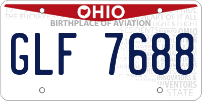 OH license plate GLF7688