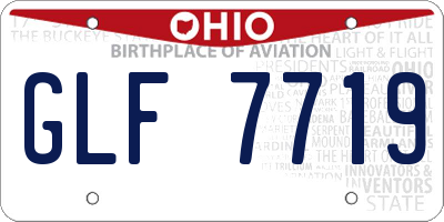 OH license plate GLF7719