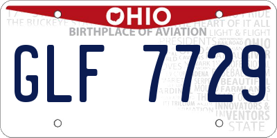 OH license plate GLF7729
