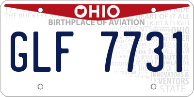 OH license plate GLF7731