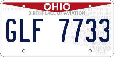 OH license plate GLF7733