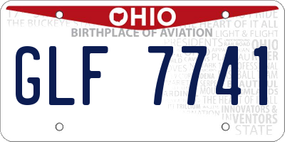 OH license plate GLF7741