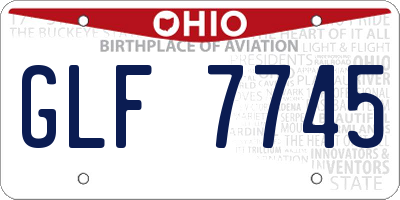 OH license plate GLF7745