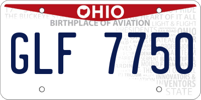 OH license plate GLF7750