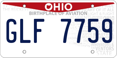 OH license plate GLF7759
