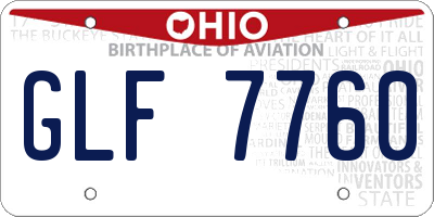OH license plate GLF7760