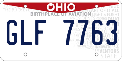 OH license plate GLF7763