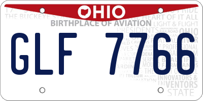 OH license plate GLF7766