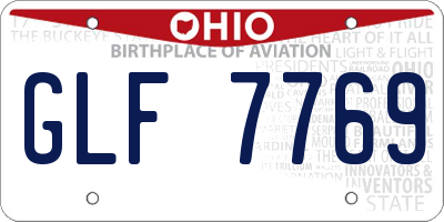 OH license plate GLF7769