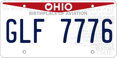 OH license plate GLF7776