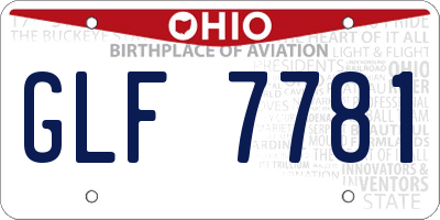 OH license plate GLF7781