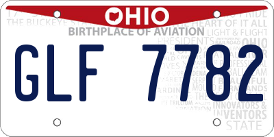 OH license plate GLF7782