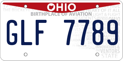 OH license plate GLF7789