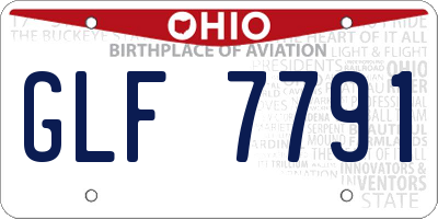 OH license plate GLF7791