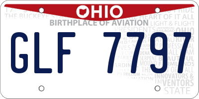 OH license plate GLF7797