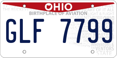 OH license plate GLF7799