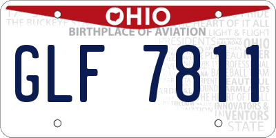 OH license plate GLF7811