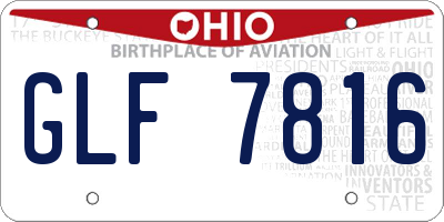 OH license plate GLF7816
