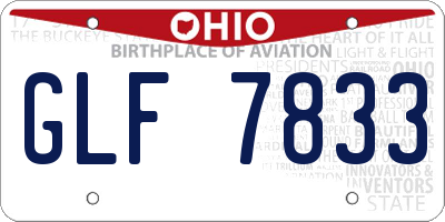 OH license plate GLF7833