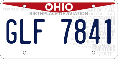 OH license plate GLF7841