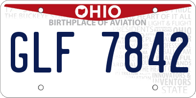 OH license plate GLF7842