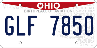 OH license plate GLF7850