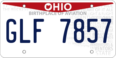 OH license plate GLF7857