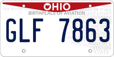OH license plate GLF7863