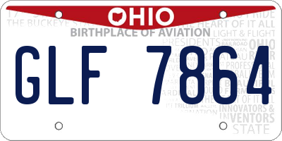 OH license plate GLF7864