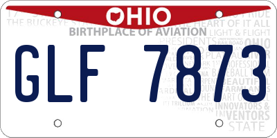 OH license plate GLF7873