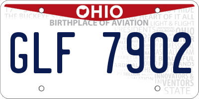 OH license plate GLF7902
