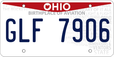 OH license plate GLF7906