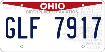 OH license plate GLF7917