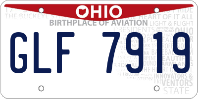 OH license plate GLF7919