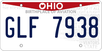 OH license plate GLF7938