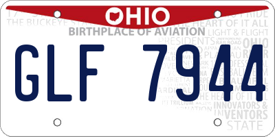 OH license plate GLF7944