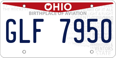 OH license plate GLF7950