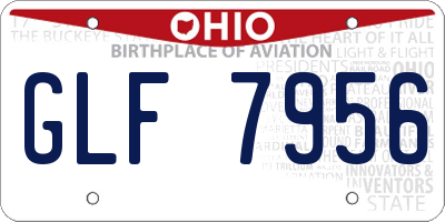 OH license plate GLF7956