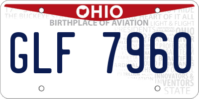 OH license plate GLF7960