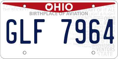 OH license plate GLF7964