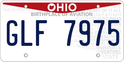 OH license plate GLF7975