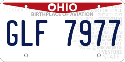 OH license plate GLF7977