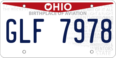 OH license plate GLF7978
