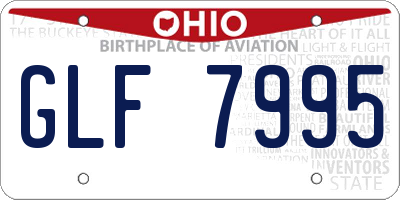 OH license plate GLF7995
